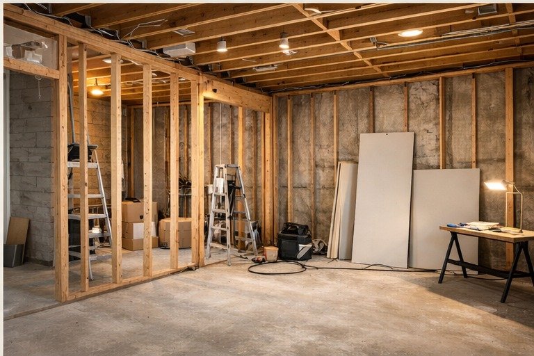 Modern completed interior space