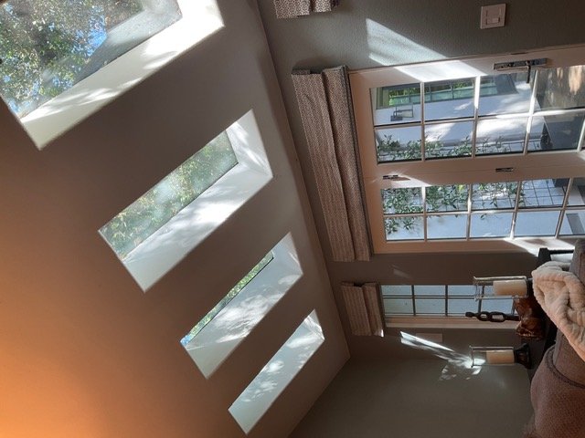 Finished drywall interior with natural light