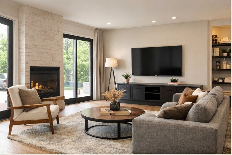 Finished interior room