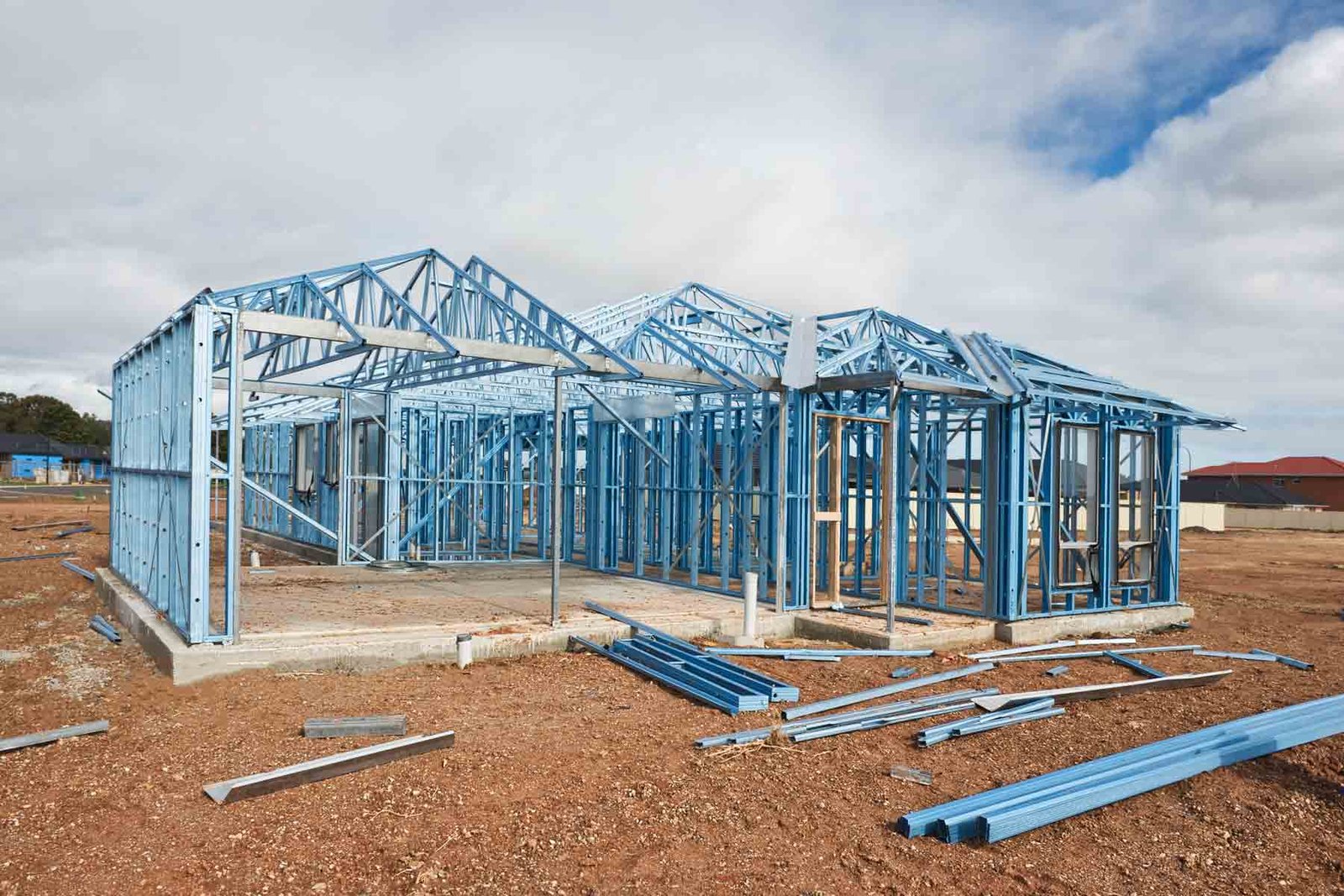 Metal framing work in progress